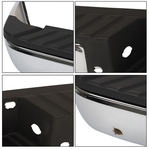Rear Bumper Chrome With Object Sensor Holes New For 2006-2008 Ford F150
