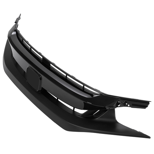 Front Bumper Glossy Black Grille Grill for 2019-21 Honda Civic Sedan Matte Mesh