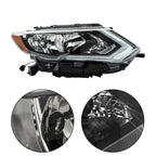 Headlight Replacement For Nissan Rogue 2017 2018 2019 Right Side Chrome Housing