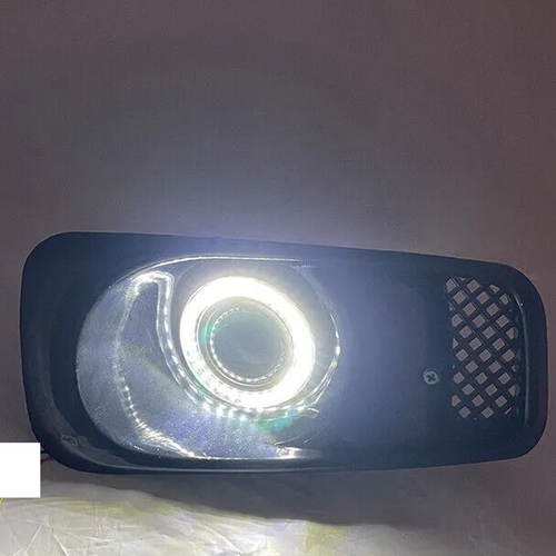 JDM Type R Black Grille & LED Fog Lights 3PCS for 1999-2000 Honda Civic