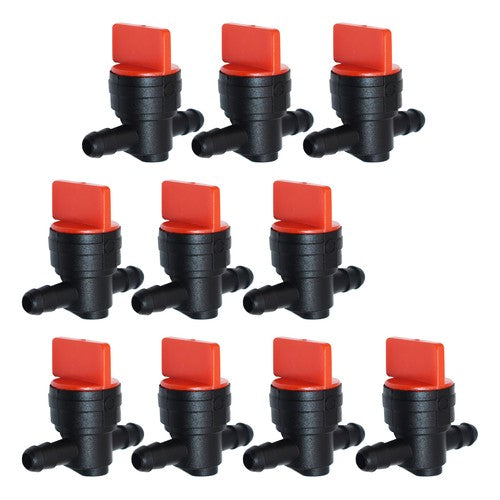 10PK 1/4" Straight In-Line Gas Fuel SHUT-OFF / CUT-OFF Valves Petcock 494768