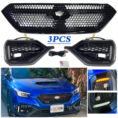 LED Turn Signal DRL Fog Bezel Light Grille for 2022 2023 for Subaru WRX STI