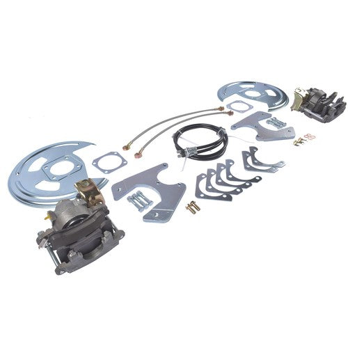 Rear Brake Disc Set w/ Brackets for GM A F X-Body Buick Chevy Pontiac 1964-1977