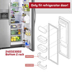#240323002 Bottom Door Shelf Lower Bin Polycarbonate For Frigidaire 2Pcs