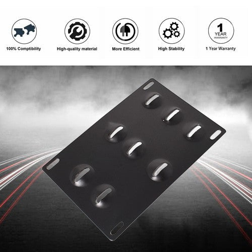 For Audi A4 S4 A5 S5 A7 Front Bumper Tow Hook License Plate Mount Bracket Holder