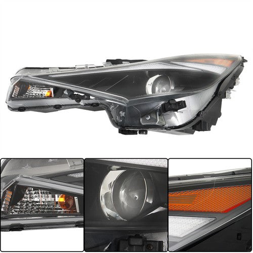 Black Halogen LH/Driver w/LED Headlight Projector For Hyundai Elantra 2021-2022