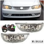 Front Bumper Fog Lights Driving Lamps Pair for 2001-2002 for Toyota Corolla