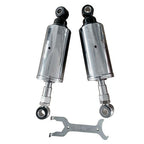 Pair Rear Shock Absorbers For Harley Softail Models 1989-1999 Adjustable Silver