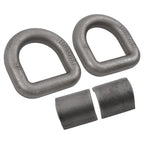 2 Pack 1" Weld On Forged D Ring with Welding Clip 47,000 LBS Fracture Strength