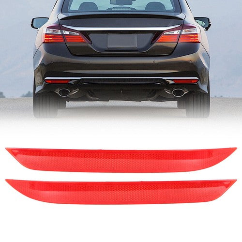 2PCS Rear Bumper Reflector Tail Set Left&Right RED For 2016-2017 Honda Accord