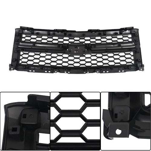Front Grille Upper For Chevrolet Silverado1500 2014-2015 Plastic Gloss Black New