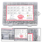 425PC 410 Stainless Steel Self-Tapping Screws #8#10 Self-Drilling Assortment Kit
