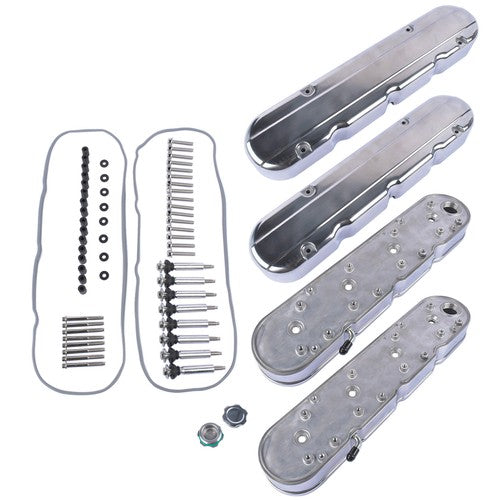 LS Smooth Cast Aluminum Valve Cover w/Coil Mounts Cover for Chevy GM LS Polished