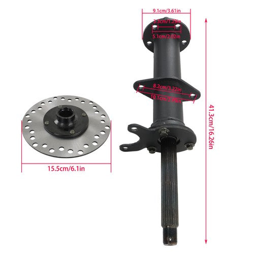 Fit For 5" wheels 40" Rear Axle Kit With 3 Stud Hub Go Kart Golf Cart ATV US