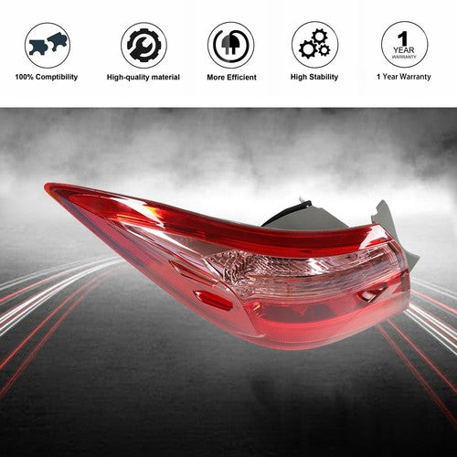 For 17-19 Toyota Corolla Sedan Rear Brake Lamp Tail Light Outer LH Driver Side