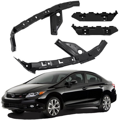 Headlight Bumper Bracket Front 4PCS Support Retainer for Civic 2012-2015 Sedan