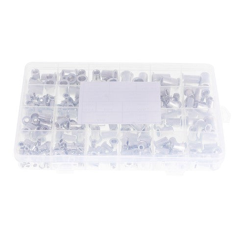 Metric M3-M8 + SAE 6-32-1/4-20 Aluminum Rivet Nut Rivnut Nutsert Kit 300Pcs