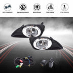 Clear Bumper Lamps Driving Fog Lights+Switch Fit For Camry 2010-2011
