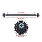 7K 7000 lbs Trailer Axle Boat RV Utility Axle 8 lug Idler 75" HF 58" SC