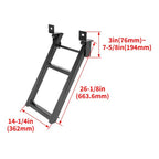 Truck Bed Step 2-Rung Retractable Tailgate Ladder Heavy Duty W/L-Shaped Bracket