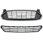 Grille + Front Bumper Combo Plastic Primered For 2013 2014 2015 2016 Ford Fusion