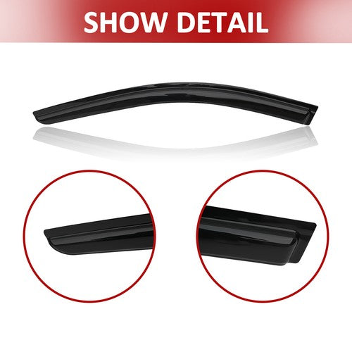 Window Vent Visor Sun Rain Guard Gloss Black 4PCS for 2008-2012 for Honda Accord