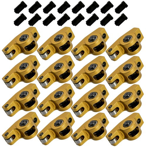 1.7 Ratio 7/16" Stud Gold Roller Rocker Arms Kit For Chevy BBC 396 402 427 454