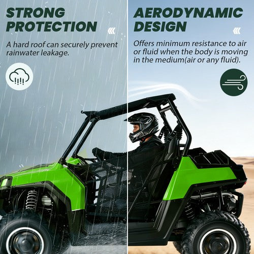 Black Aluminum Hard Top Roof Fit for Polaris RZR 800/XP 900/570-2 Door Model