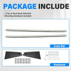 Pair Top Roof Rack Side Rails Luggage Cargo Carrier for 2016 2022 Honda Pilot