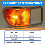 Passenger Side Headlight Bezel Signal Corner With Bulb For 2000-2015 Ford F650 F750