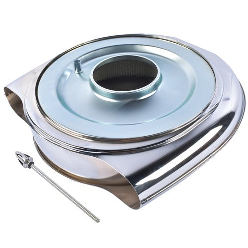 Round Air Cleaner Kit Fits for Cadillac Oldsmobile 1951-1956 Chrome Plated Steel