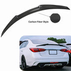 M4 Style Rear Trunk Spoiler Wing for 2014-2024 Infiniti Q50 Carbon Fiber Style