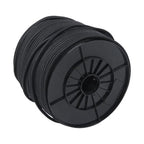 Black Nylon Solid Braid Rope High UV & Abrasion Resistance 1/4 Inch × 500ft