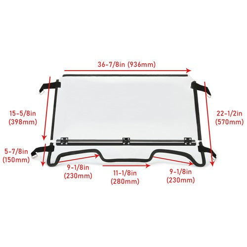 Heavy Duty Full Flip Windshield For 19-23 Polaris RZR XP 1000/ 4 1000 Windscreen