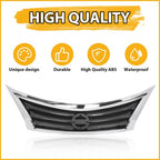 Front Bumper Grille Upper Grill Assembly Chrome for 2013-2015 14 Nissan Altima