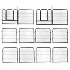 12 Panels 24x24 inch Dog Playpen Crate Fence Pet PlayPen Exercise Cage