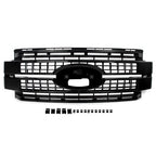 Platinum Front Upper Grille Gloss Black For Ford F250 F350 Super Duty 2017-2019