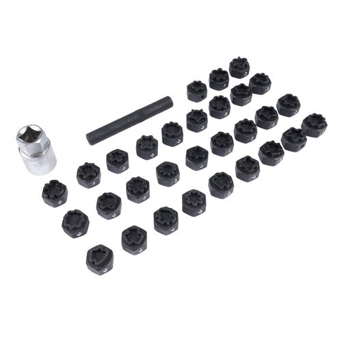 32pc Wheel Lock Lug Nut Master Key Set Removal Socket Tool Kit for Mercedes-Benz