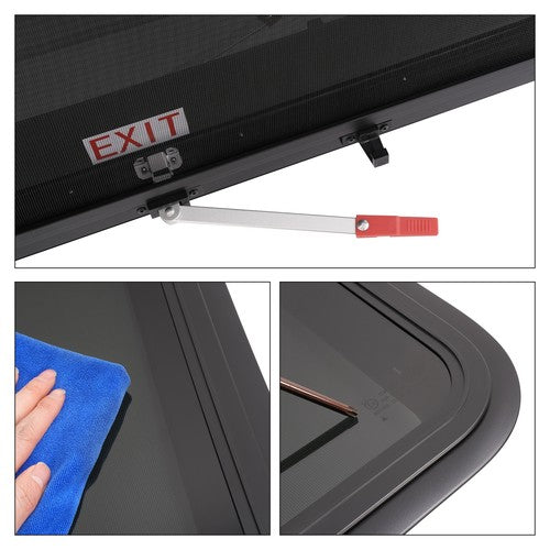 36" W x 22" H RV Exit Window For Camper Emergency Push Out Window Tempered Glass