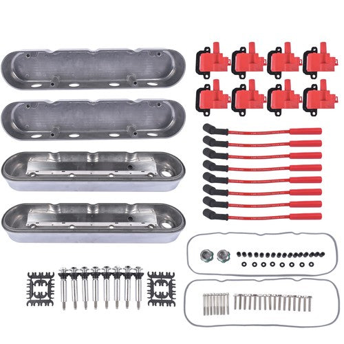 Polished Valve Covers For Chevy GM LS Engines LS1 LS2 LS3 LS6 LS7 5.3 6.0 6.2L