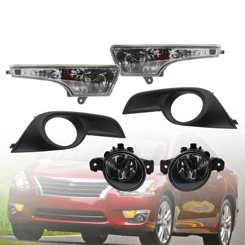 Fog Lights & Corner Turn Signal Lamps w/o Wiring for 2013-2015 for Nissan Altima