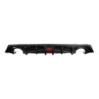 Carbon Style Rear Bumper Diffuser Lip For Infiniti Q60 2017-2022 W/LED Light