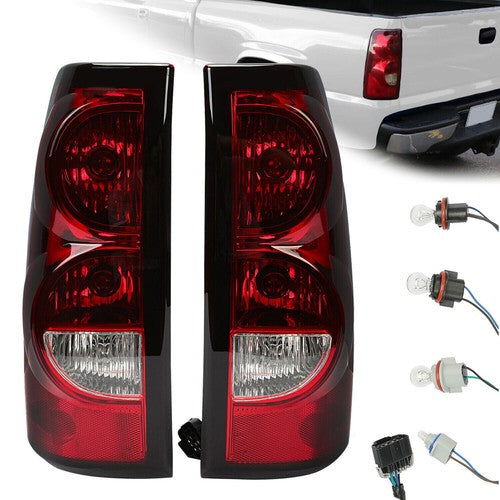 Rear Brake Tail Lights for Chevy Silverado 1500 2500 3500 HD 2003 2006 with Bulb