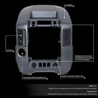 Instrument Panel Lid Dash Radio Bezel ABS for 04 05 06 Nissan Titan Armada