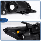 For 2011 2012 2013 Toyota Corolla Headlights Headlamp Pair Black Housing  LE XLE