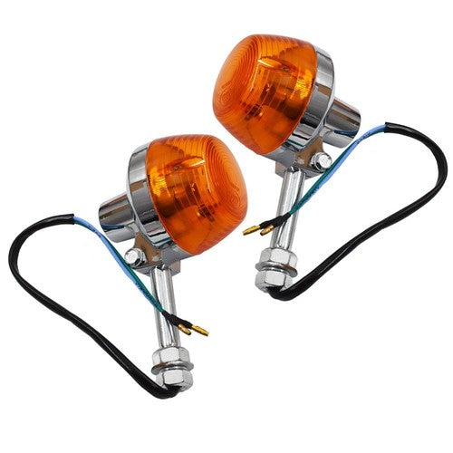 For Honda CT70 CT90 XL100 CB350 CM400 CB450 CB750 Turn Signal Light 8mm 12V Pair