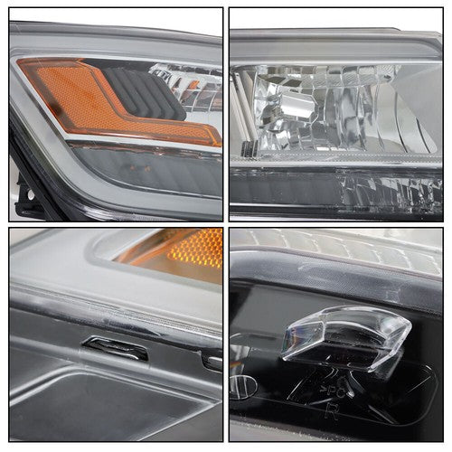 Passenger Headlight Fit For Ford Explorer 2016 217 2018 Halogen w/LED DRL Clear