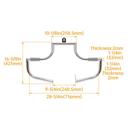 Chrome Highway Bars Engine Guard Crash Bar For Harley Heritage Softail 1986-1999