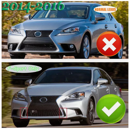 Front Bumper Grille Gloss Black for 14-16 for Lexus IS200t IS250 IS350 F Sport