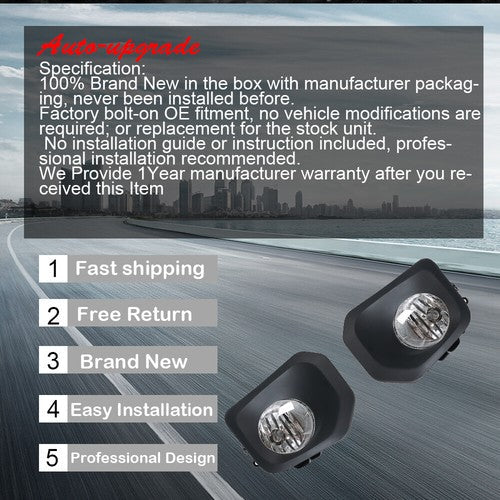 For 2016-2021 Toyota Tacoma Right+Left Side Fog Light w/Switch+Wiring+Bulbs